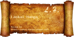 Laskai Hanga névjegykártya